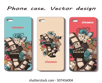 phone cases.  cinema. Vector illustration