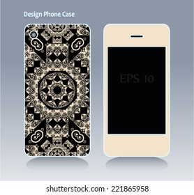 Phone case,white and black abstract pattern. Vector abstract background. 