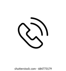 phone, cell, line black icon
