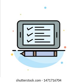 Phone, Cell, Pin, Shopping Abstract Flat Color Icon Template