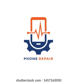Phone Cell Repair Vector Logo Design