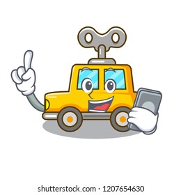 With phone character clockwork car for toy children
