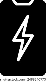 phone charge glyph icon illustration vector
