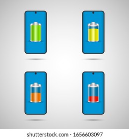 Phone charge. Graphic template. Vector illustration