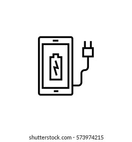 Phone charge outline icon