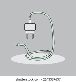phone charger cable vector, suitable use for element design or symbol