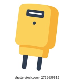 Tecnología del dispositivo del cargador del teléfono Diseño plano de la Plantilla de la Ilustración vectorial del color