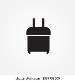 Phone Charger icon. Charger icon. design charger head. Smartphone USB Charger Adapter. Vector outline icon isolated on white background.