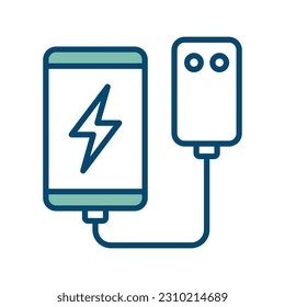 phone charger icon vector design template in white background