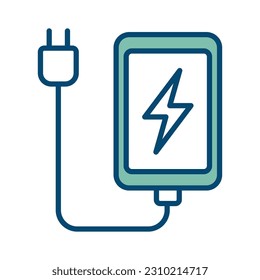 phone charger icon vector design template in white background