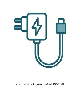 phone charger icon vector design template simple and clean