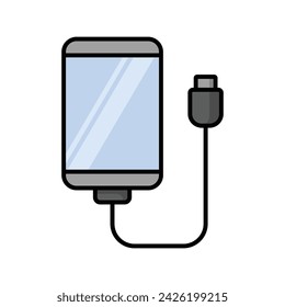 phone charger icon vector design template simple and clean