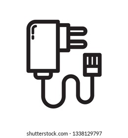 phone charger icon vector logo template