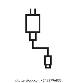 phone charger vector icon line new