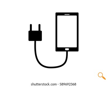 Phone, Charging, Battery Icon, Vector Illustration Eps10