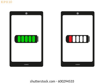 phone, charging, battery icon, vector illustration eps10