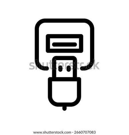 Phone Charging Block with a USB Port and Connector Icon