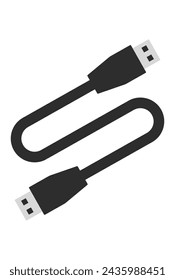 phone charging cable vector illustration