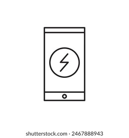 Diseño del icono de carga del teléfono, aislado sobre fondo blanco, Ilustración vectorial