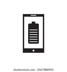 Phone charging icon design, isolated on white background, vector illustration