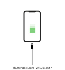 Phone charging icon. Vector illustration. EPS 10.