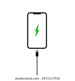 Icono de carga de teléfono. Ilustración vectorial. EPS 10.