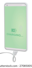 Icono de carga del teléfono. Ilustración vectorial	