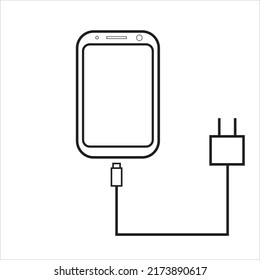 phone charging point symbol, smart phone charger vector