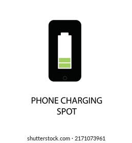 pHONE CHARGING SPOT LOGO ILLUSTRATION SIGN BOARD NEW