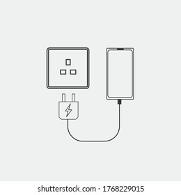 phone charging vector icon fast charge