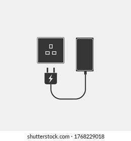 carga de teléfono de carga rápida de icono vector