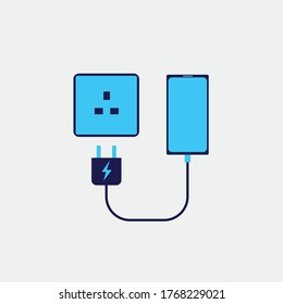 phone charging vector icon fast charge