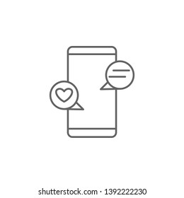 Phone, chat, friend icon. Element of friendship icon. Thin line icon for website design and development, app development. Premium icon