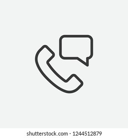 Phone chat icon isolated on background. Telephone symbol modern, simple, vector, icon for website design, mobile app, ui. Vector Illustration