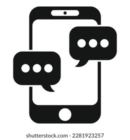 Icono de chat de teléfono simple vector. Servicio de oficina. Cliente de trabajo