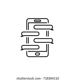 phone and chat icon vector