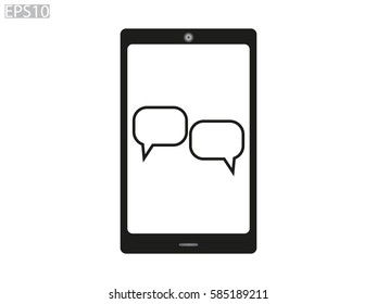 phone, chat, icon, vector illustration eps10