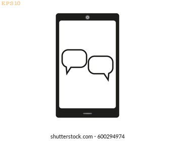 phone, chat, icon, vector illustration eps10