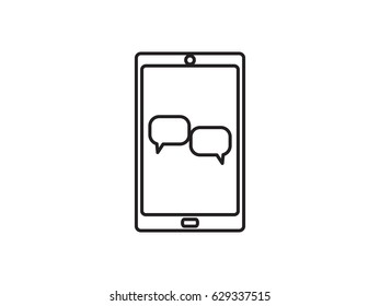 phone, chat, icon, vector illustration eps10