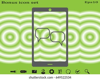 phone, chat, icon, vector illustration eps10