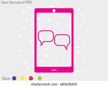 phone, chat, icon, vector illustration eps10