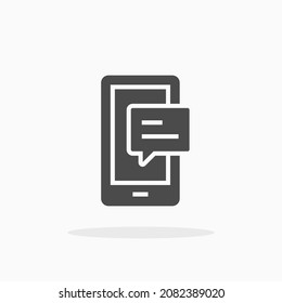 Icono de conversación telefónica. Para tu diseño, logotipo. Ilustración vectorial.