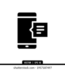 Plantilla del logotipo de la ilustración de chat de teléfono en estilo moderno. Idóneo para muchos fines.