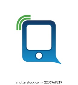 phone chat logo icon template