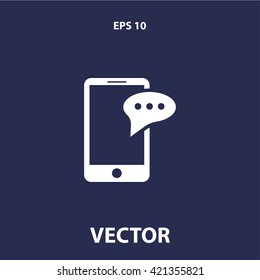 phone chat typing icon