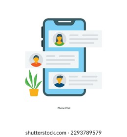 Phone Chat Vector Flat Icons. Simple stock illustration stock