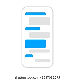 Phone chatting sms template bubbles, speech bubbles for creating dialogues. Compose dialogues using your own text to the message.