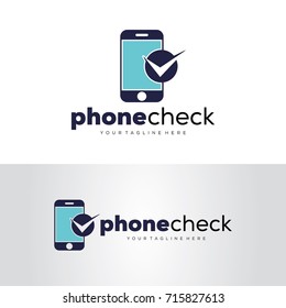 Phone Check Logo Template Design Vector, Emblem, Design Concept, Creative Symbol, Icon