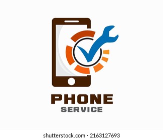 imagen de la plantilla de diseño de símbolo de la solución de la aplicación de comprobación de teléfonos