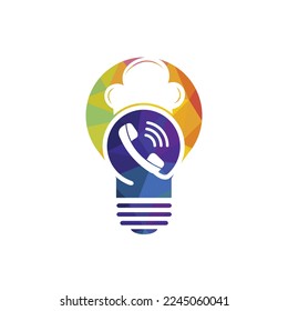Phone chef vector logo design. Handset and chef hat icon design.	
